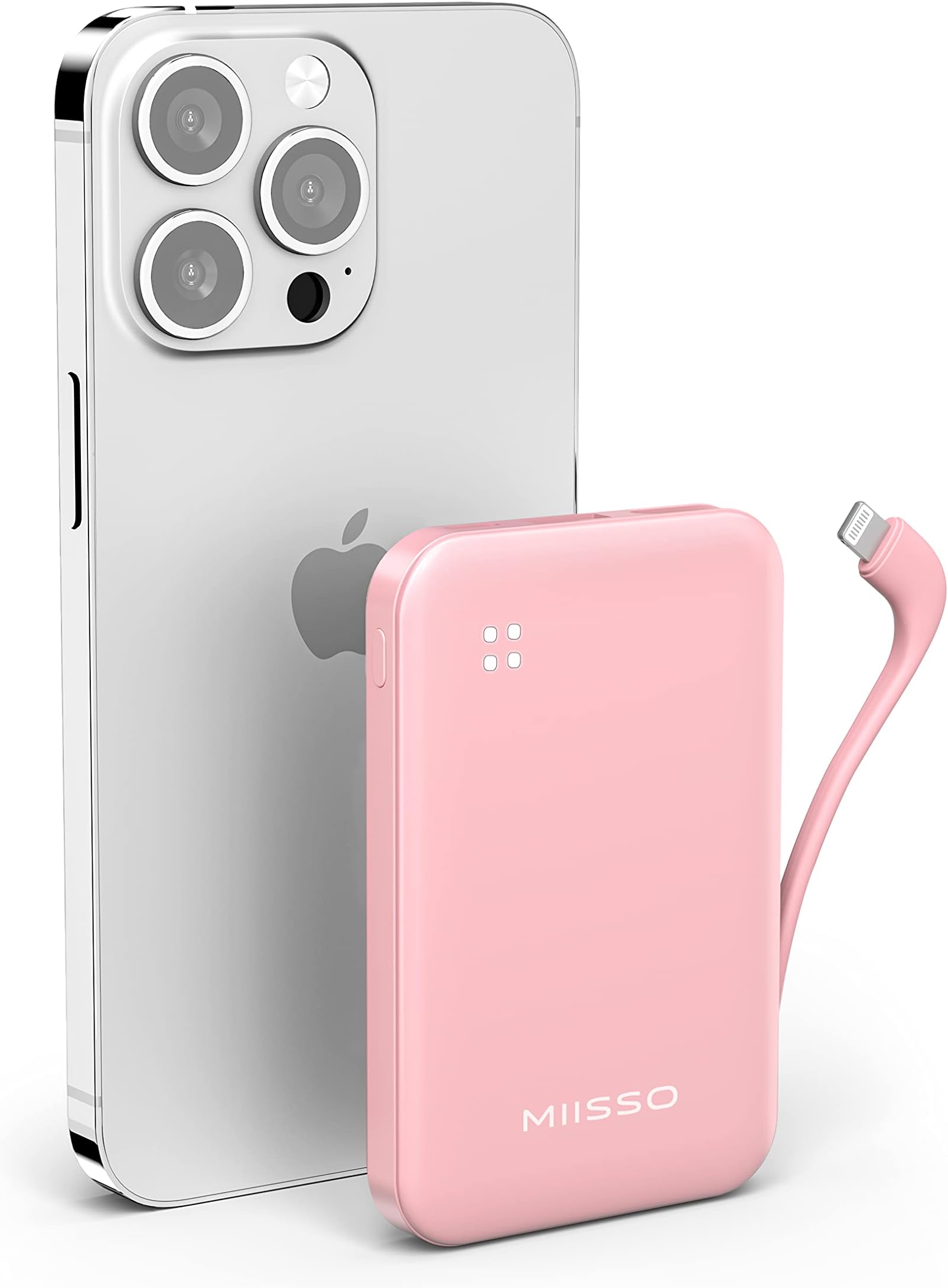 miisso 4500mAh Built in Cable Cell Phone External Battery