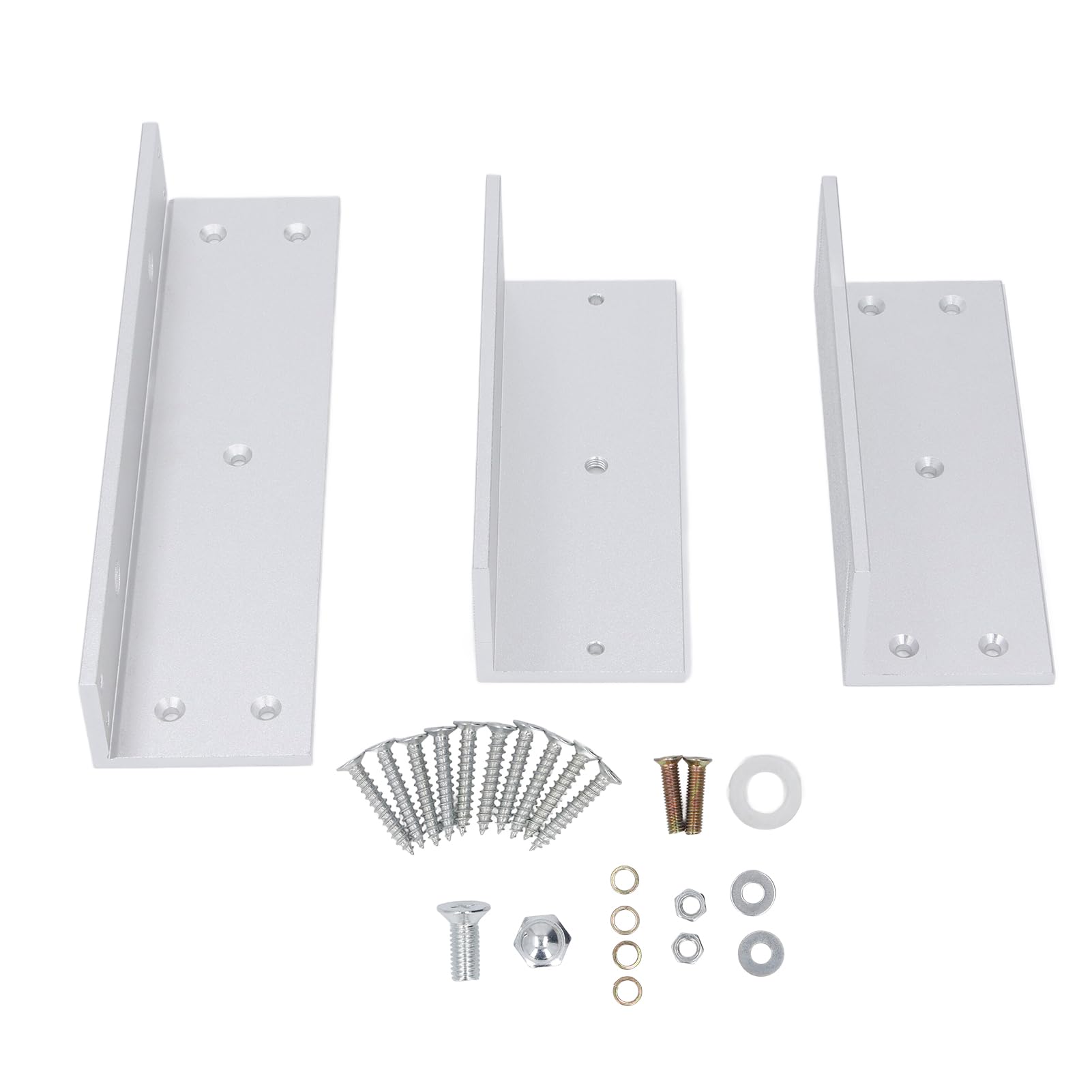 CHICIRIS Staffa Z L in Lega di Alluminio, Staffa di Bloccaggio Elettromagnetica con Forza di Tenuta di 500 Kg 1200 Libbre per Porta Interna, con Design Leggero e Resistente Alla R