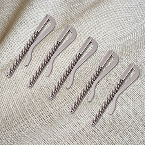 EBTOOLS 5Pcs 80mm Spring Metal Money Clip Insert Bar Replacement for Bifold Wallet2