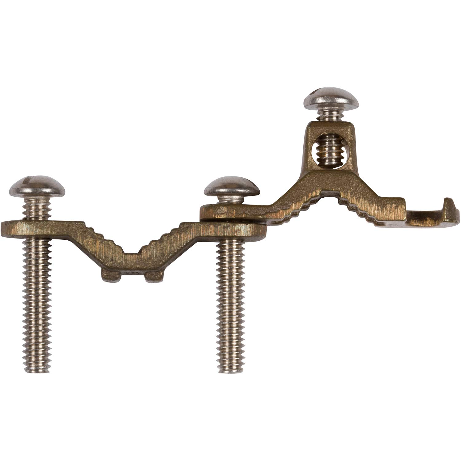 Morris Products Direct Burial Copper Ground Pipe Clamps – For Connecting Grounding Electrodes to Water Pipes, Tubing, Ground Rods – 2-10 Wire Range, 1/2-1” Water Pipe Range, 1/4-20 Screw Thread