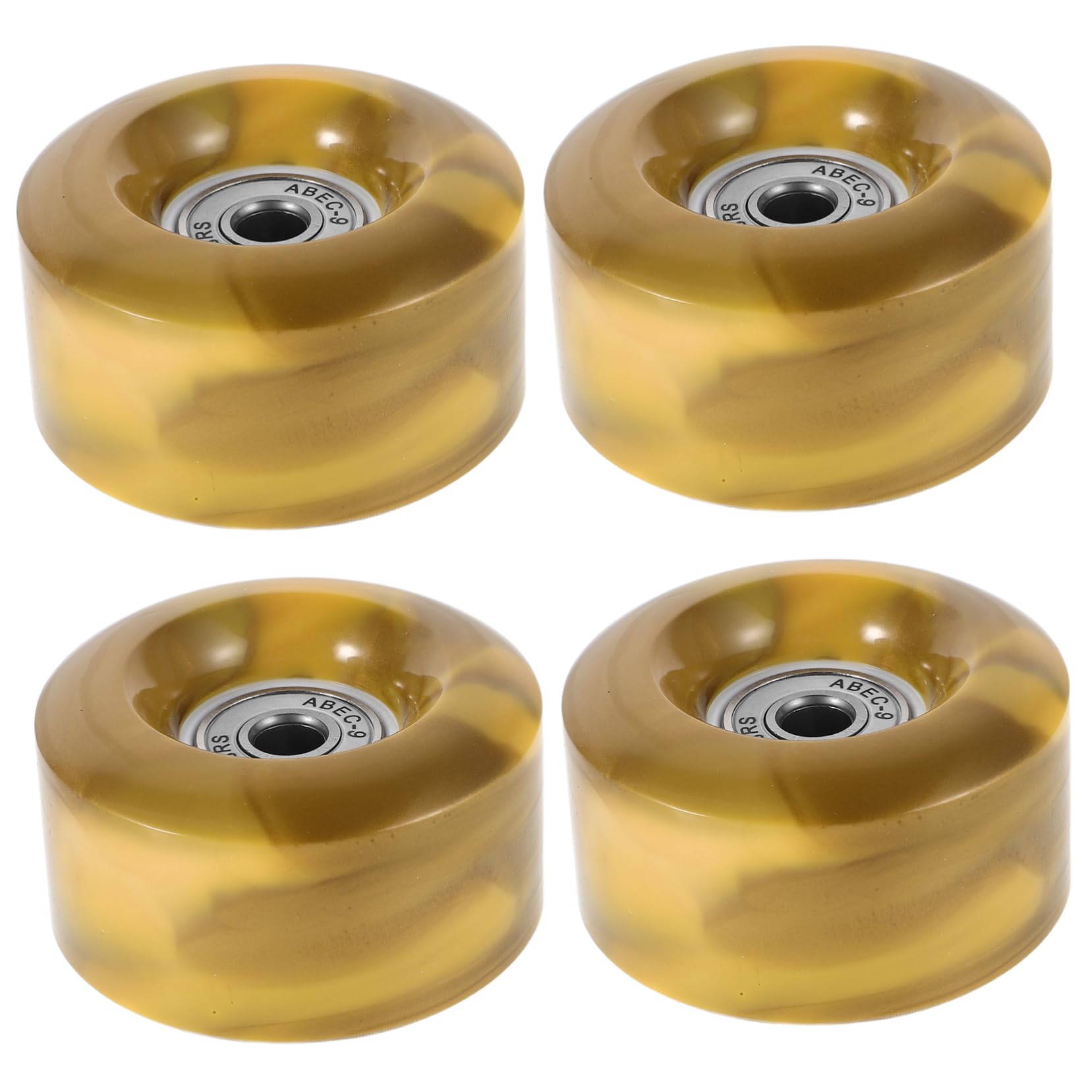 WHAMVOX 4pcs Dual Color Roller Skate Wheels Hardness Replacement Quad Wheels for Beginners Durable Mixed Color Design Stable Support for Skating