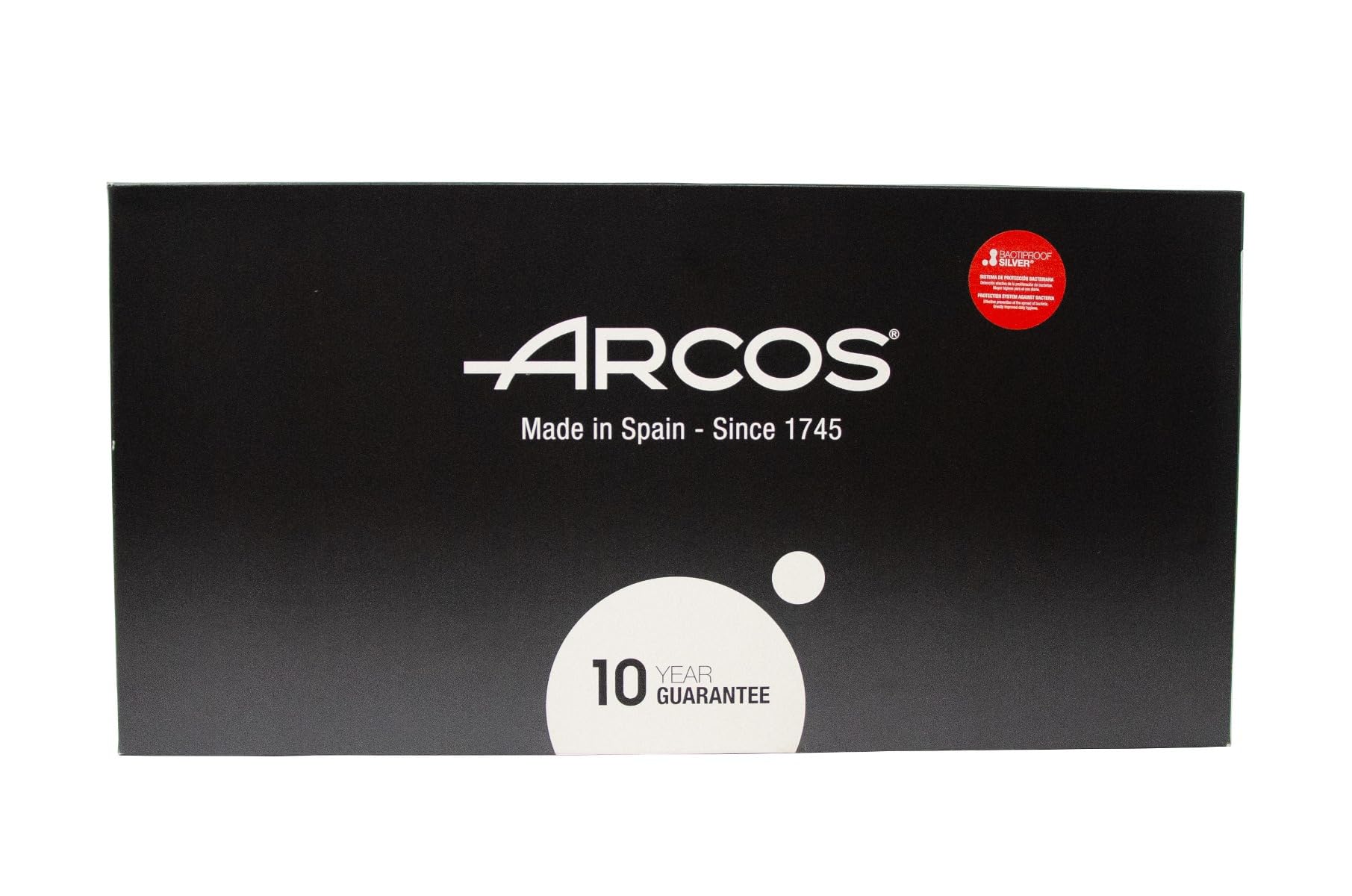 Arcos Coltello da Macellaio Cleaver con Lama in Acciaio Inossidabile Nitrum 28 cm – Manico in Polipropilene, Resistente e Igienico – Nero, Sistema di Identificazione Colore, Serie Universal