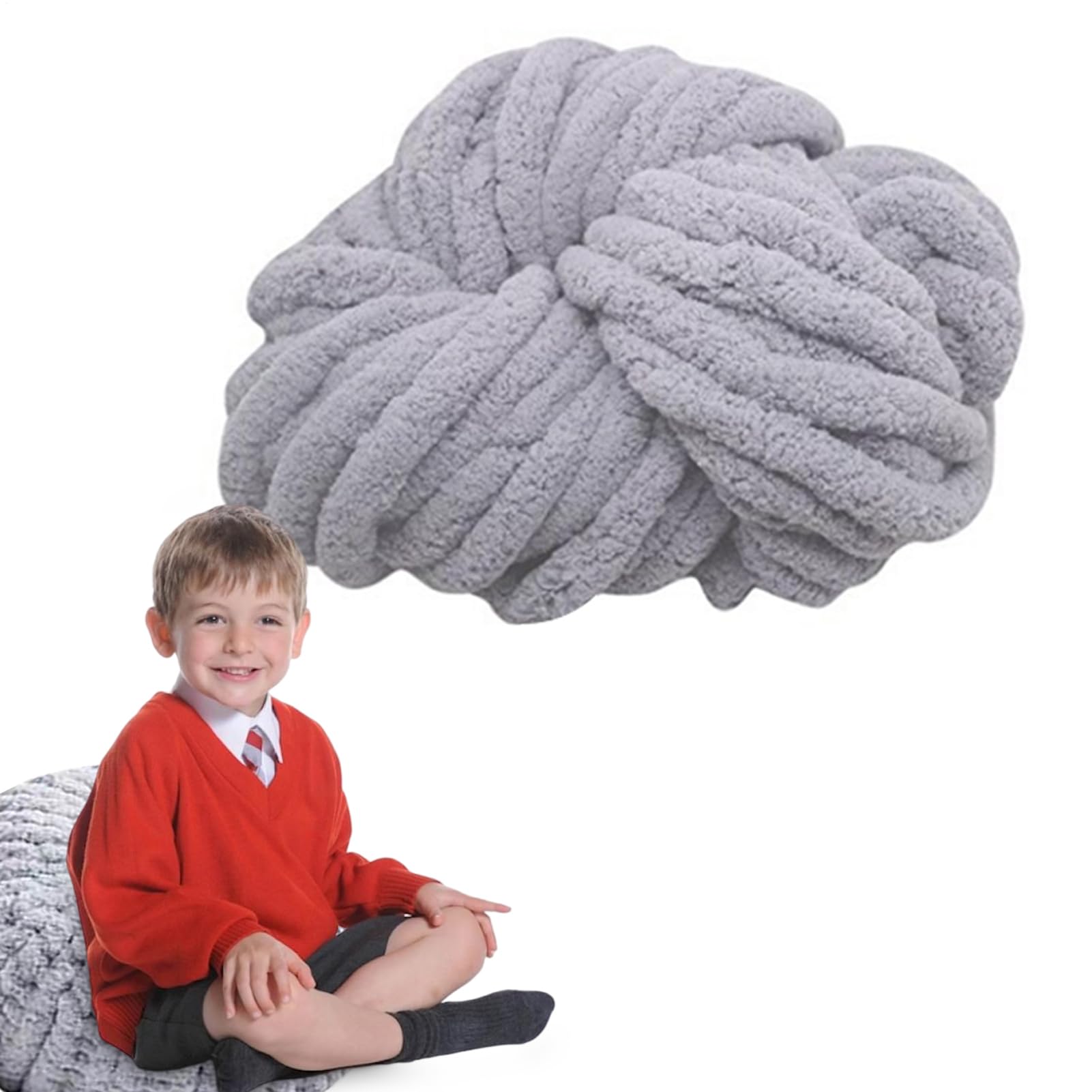 Felpilla gruesa gigante para tejer a mano gorros suéteres y decoración