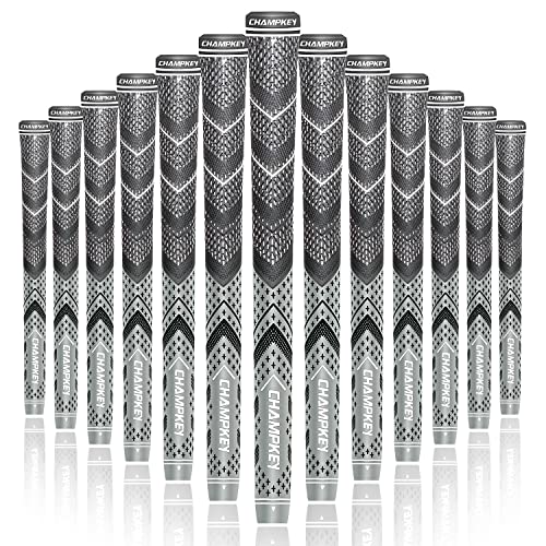Champkey All Weather Performance Golf Grips 13 Pack - Excellent Control And Traction Golf Club Grips (Midsize, Grey) #TOP15
