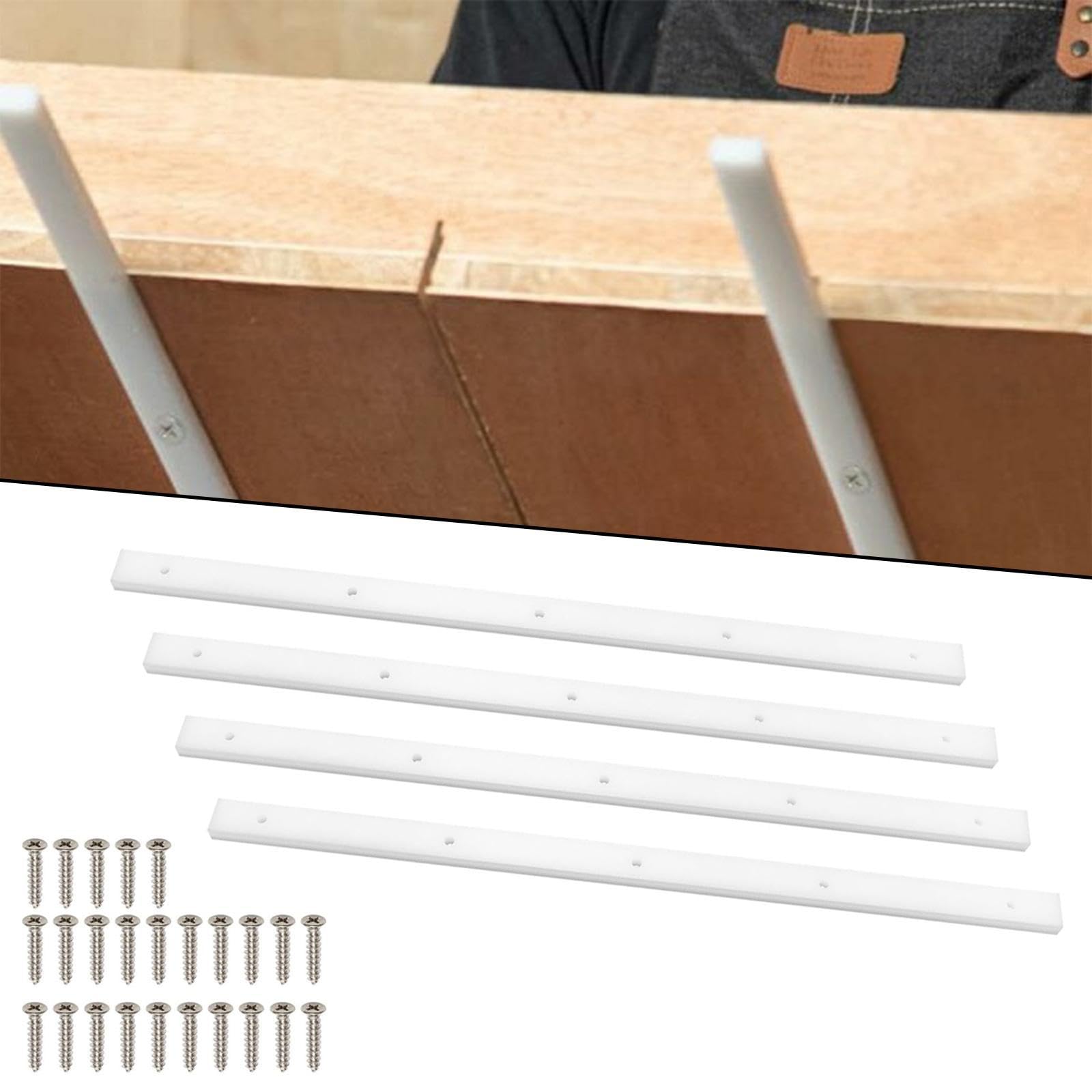Juego de 4 Carros de Corte Transversal para de Mesa, Riel Deslizante de 17 Pulgadas para de Cinta para Carpintería.