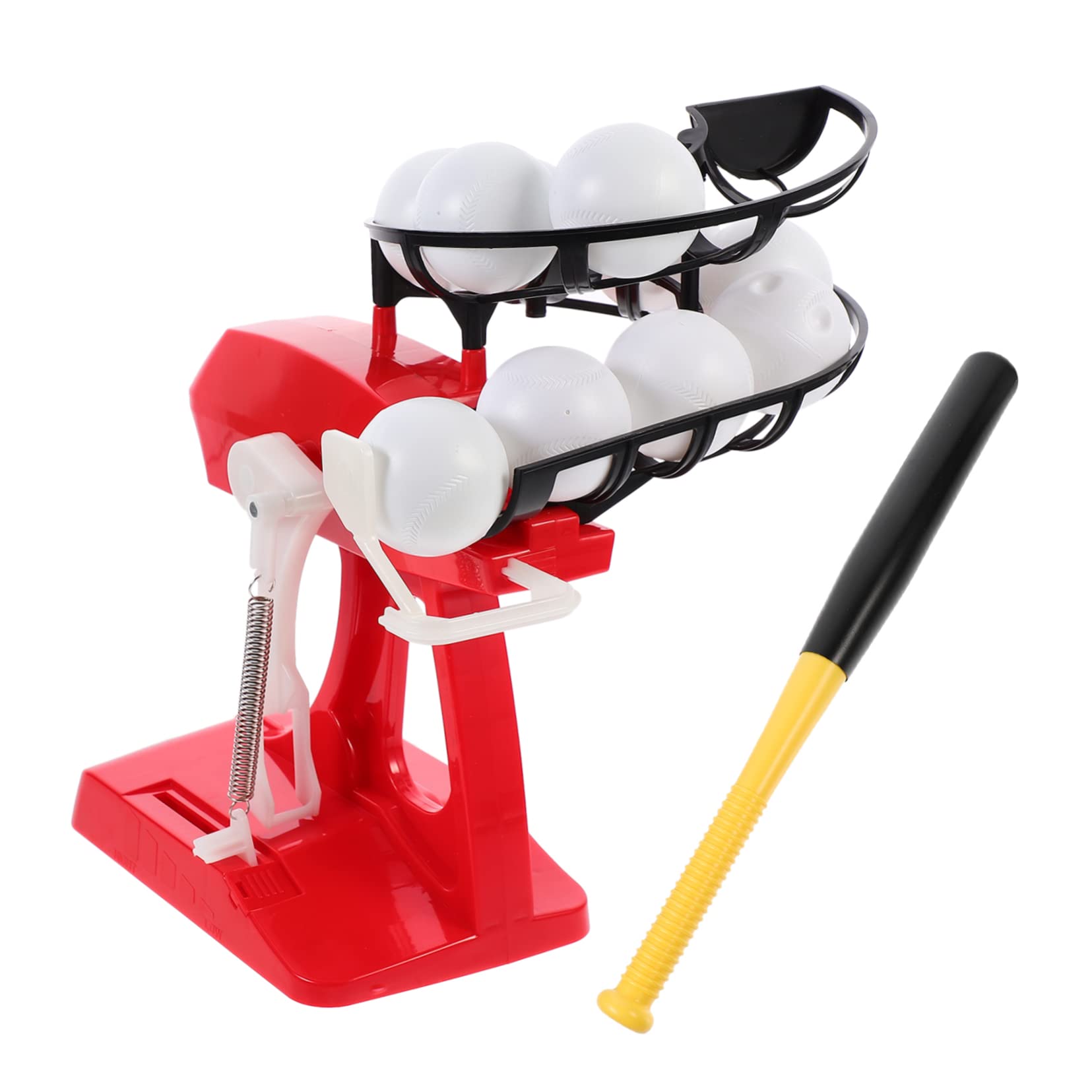 Hemobllo Machine à Balles de Baseball Automatique Lanceur de Balles Favorisant Le Développement en Plastique Rouge Couleur Aléatoire pour Garçon et Filles pour Entraînement en Extérieur