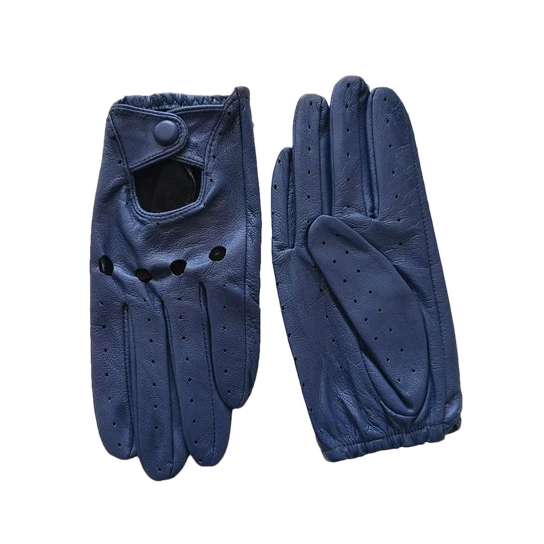 Gants de moto en cuir fin à une seule couche non doublée, respirant, pour femme