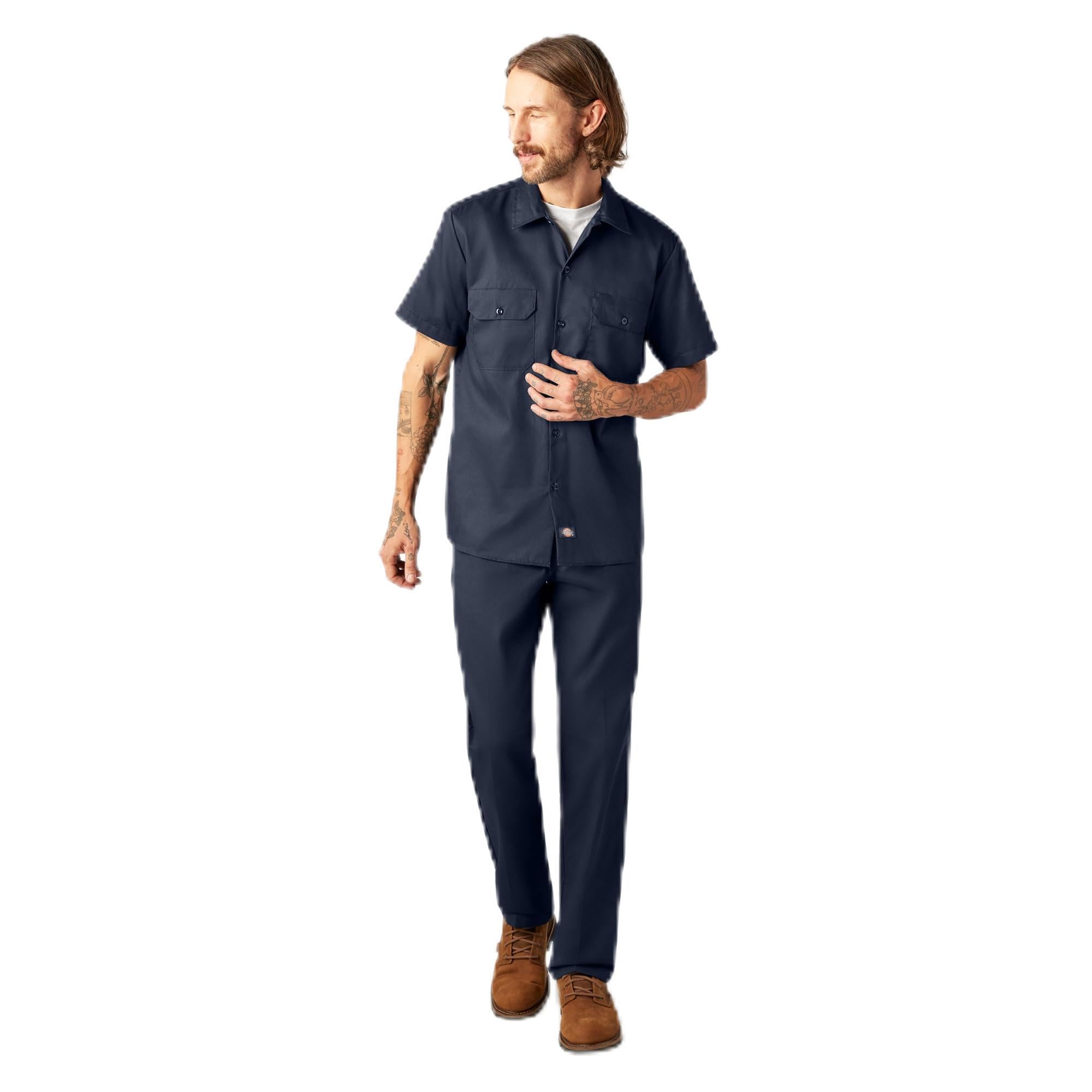 Dickies Men's Flex Slim Fit Short Sleeve Work Shirt