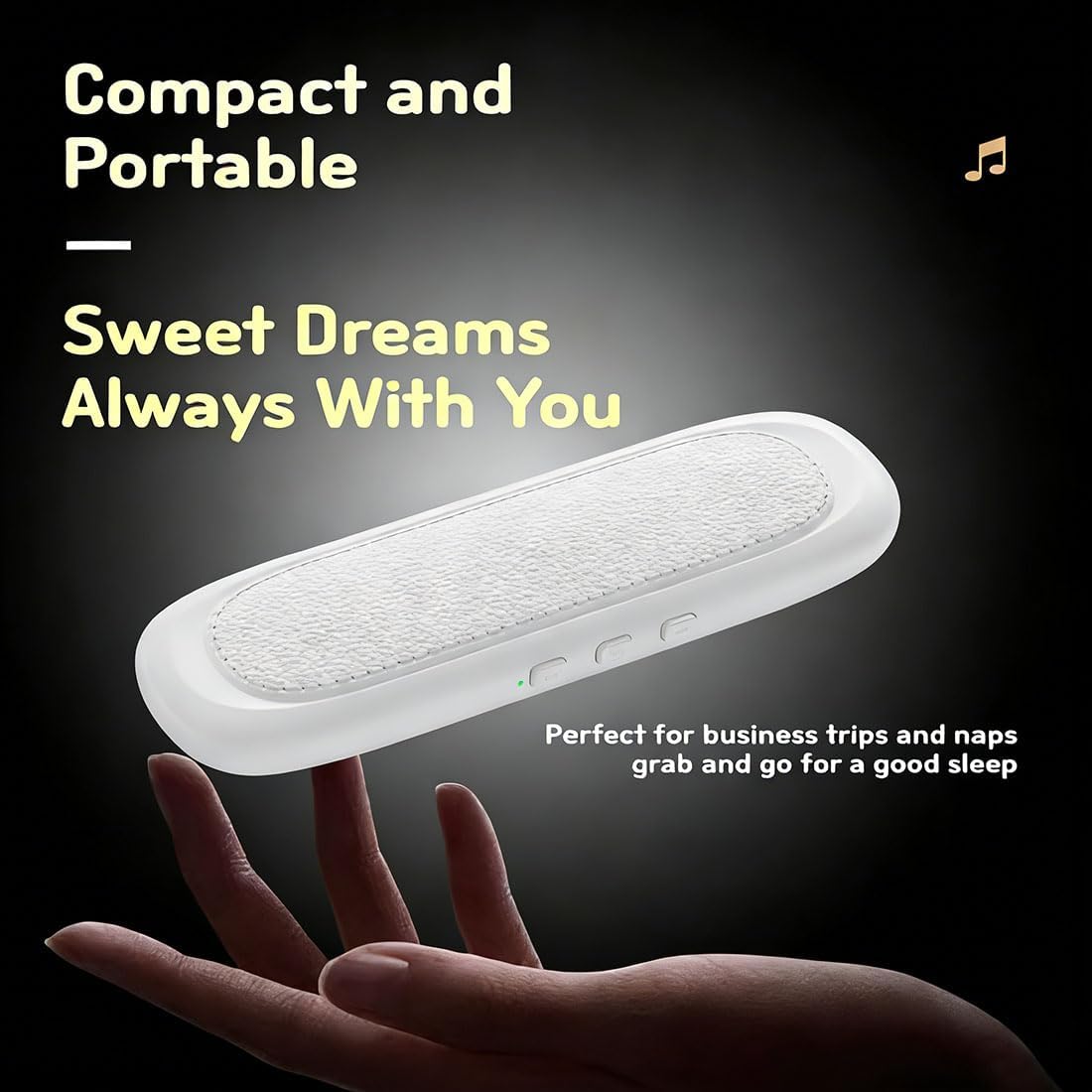 RJDJ Bluetooth Bone Conduction Sleep Speaker for Pillow, Under Pillow Speakers for Sleeping Bluetooth, Mini Portable Wireless Bluetooth Sleep Bar for Deep Sleeping, Side Sleepers (1PC-B)