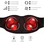 Massager de cou avec chaleur, masseur de dos Shiatsu et épaules, tissu électrique profond 4D Massage de tricot, Utilisation à la maison, Bureau, Voiture- Meilleurs Cadeaux pour les femmes Hommes