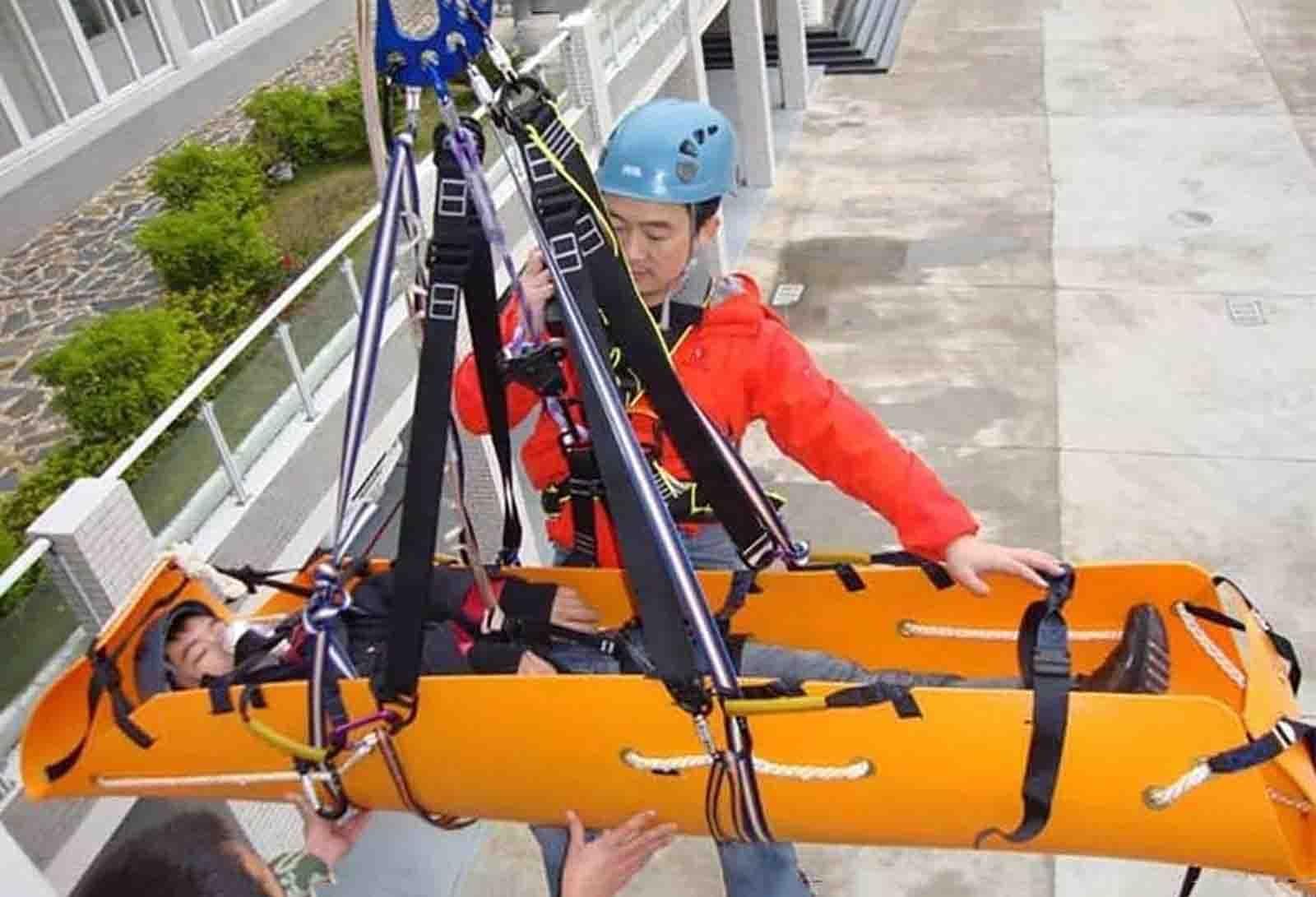 Barella Da Soccorso Portatile A Rotelle | Barella medica multifunzionale per alpinismo, incendi e soccorso speleologico