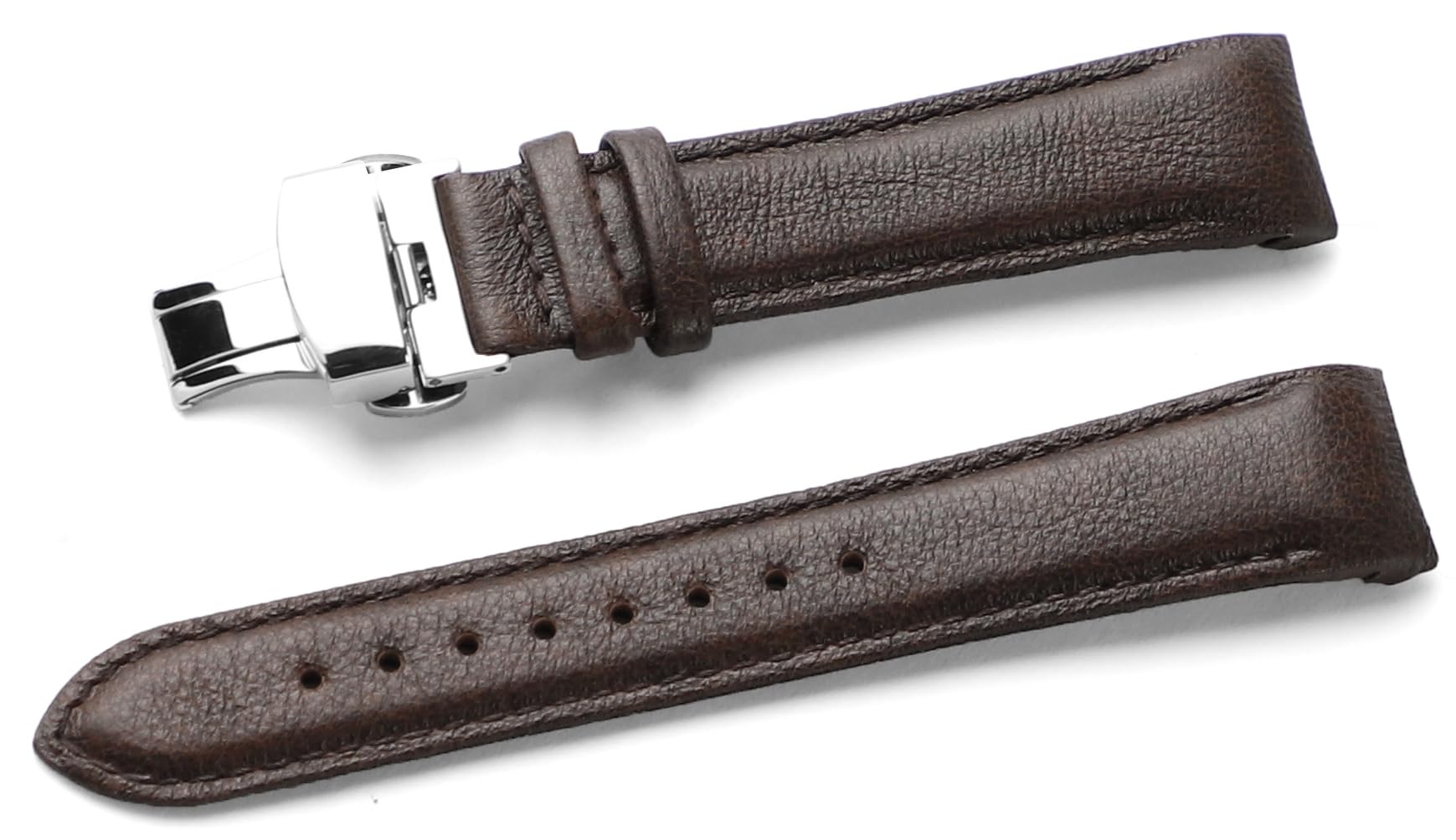 Correa de reloj de cuero retro de 20 mm con extremo curvado para Rolex Submariner de 40 mm, Daytona 40 mm, GMT-Master 40 mm, Yacht-Master 40 mm, Explorer I Vegetable Watch Strap de