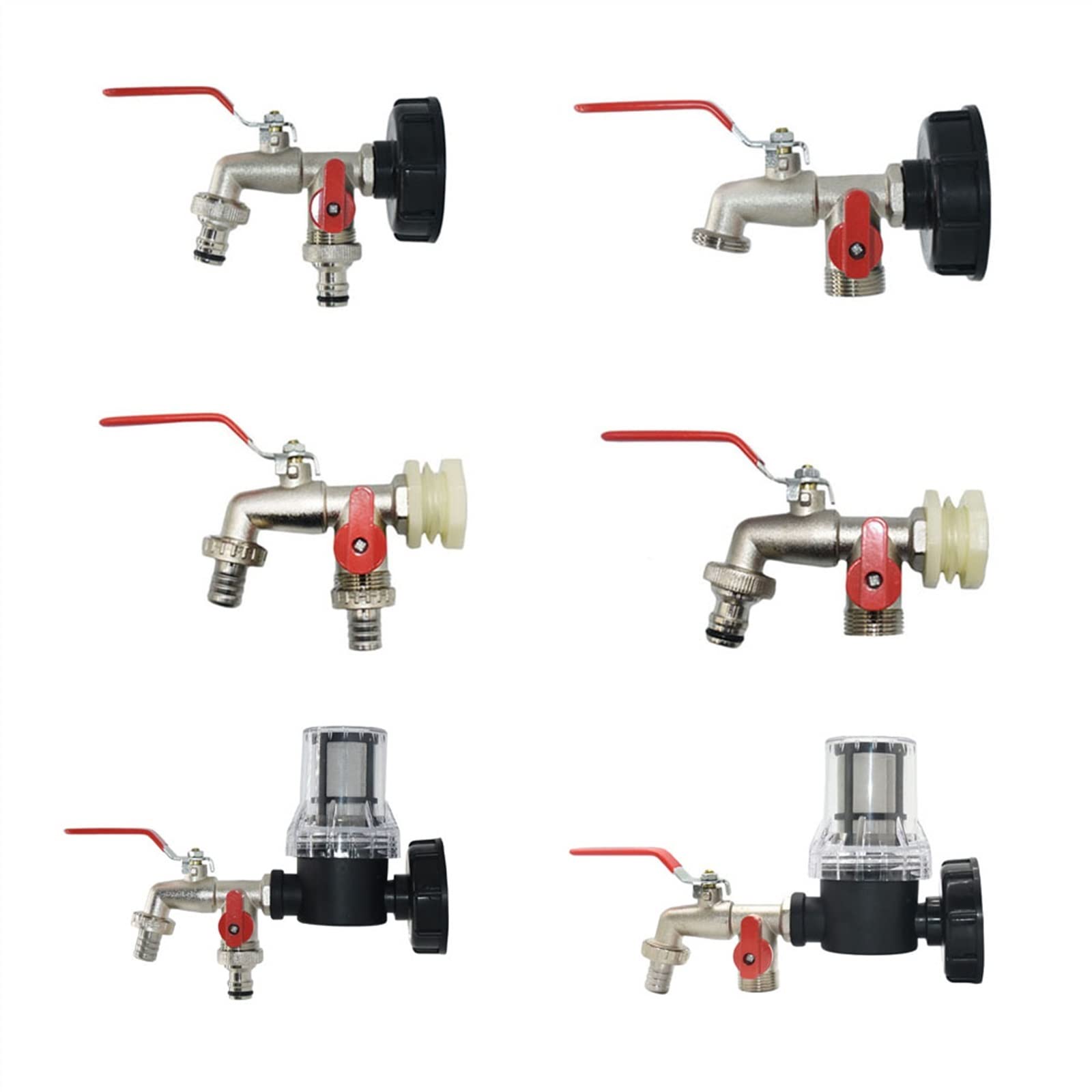 Dlvapbksjqmb A Hose Splitter,Water Tank Connector Tap 2-Way Irrigation Faucet Dapter Filter Joint Replacement Fitting Ball V 1Pcs(A)