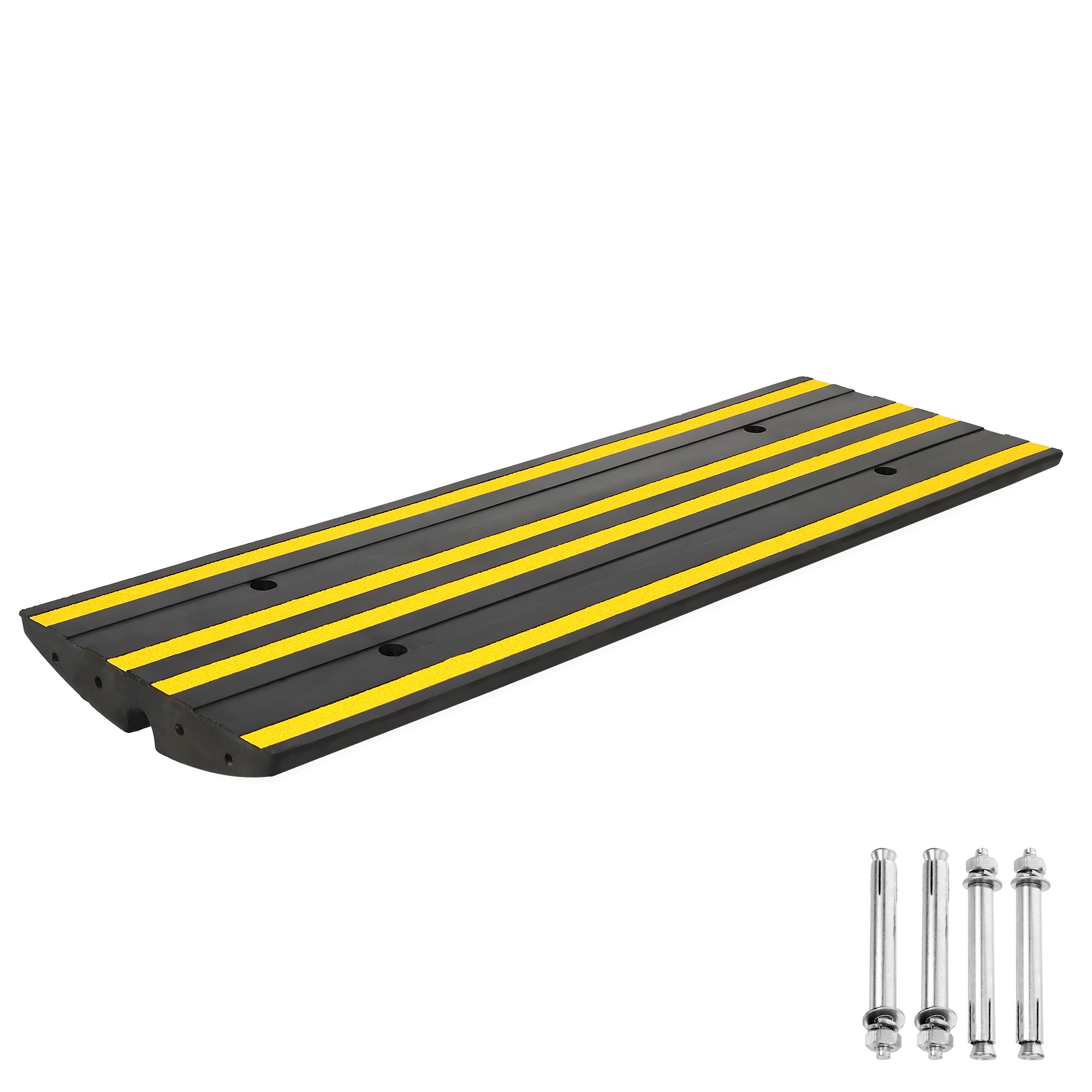 Garvee Rampa Marciapiede Gomma 48" Extra Larga Antiscivolo con Drenaggio