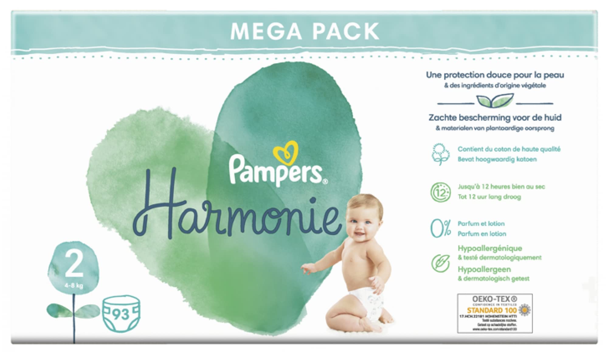 Pampers (Alte Version), 93 Windeln, Größe 2 (4-8 kg)