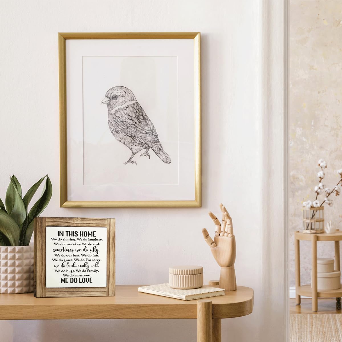 Love Decor Signs, Family Rules Sign, Decorative Wooden Box Signs, Farmhouse Desktop Decors, Home Decor for Living Room, Family Room Decors, In This Home Sign, 5.9×5.9 inches - Image 4