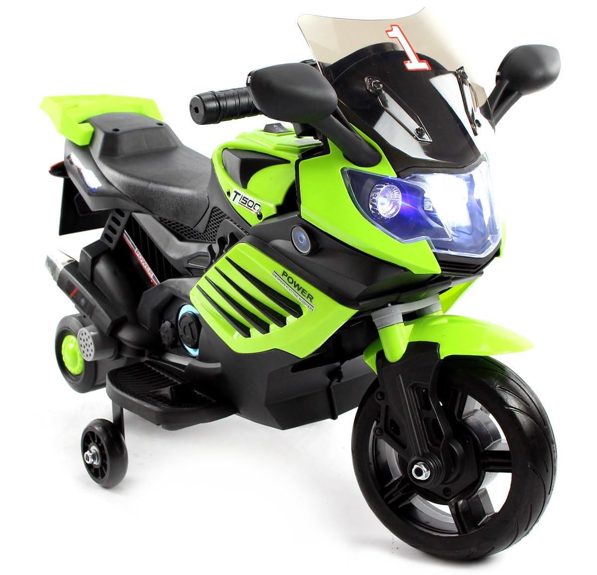 Motorrad RR S1000, Kinderauto Kinderfahrzeug Elektromotorrad (Grün)