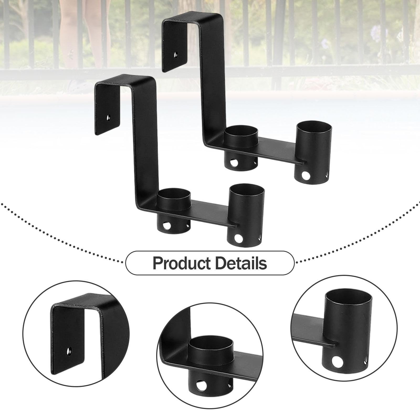 Colcolo 2pcs Pool Fence Hooks Rangement de Rangement, Cintre de Pool, Organisateur d'outils pour pôles télescopiques Skimmers Skimmer Skimmmer