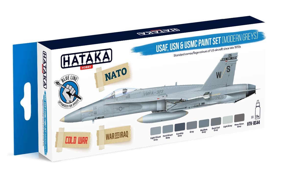 HTK-BS44 USAF, USN & USMC paint set (modern greys)
