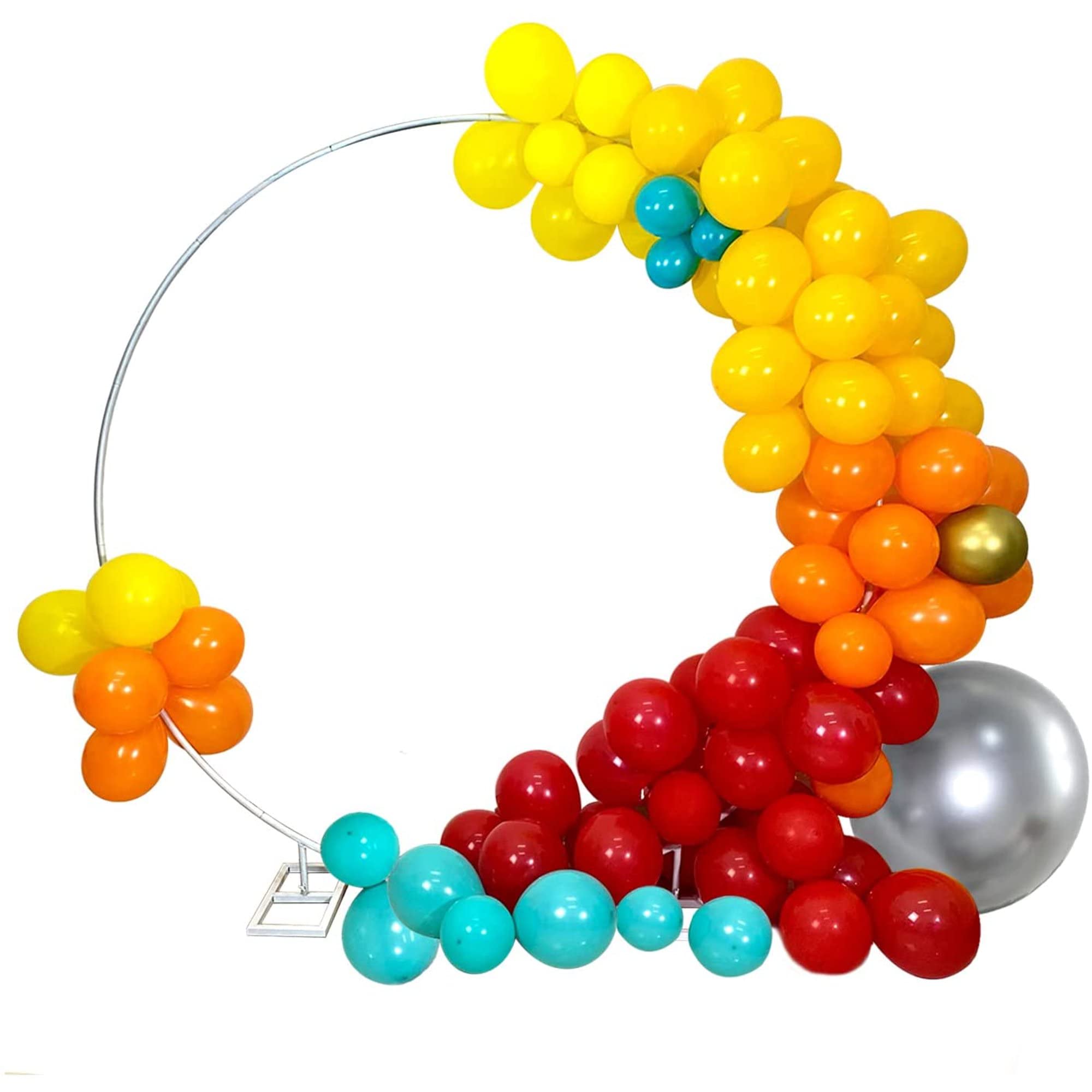 Photo 1 of **Wokire 6.5Ft Circle Wedding Arch Flower Ring Stand Round Backdrop Stand Aluminum Circle Balloon Arch Kit for Party Decoration Circle Wedding Arch Flower Ring Stand