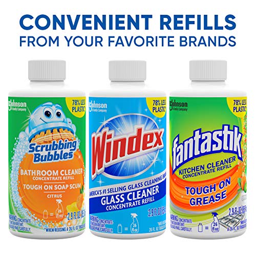 Windex Glass Cleaner Concentrate, Two 2.9 Ounce Concentrated Refill Bottles #TOP3