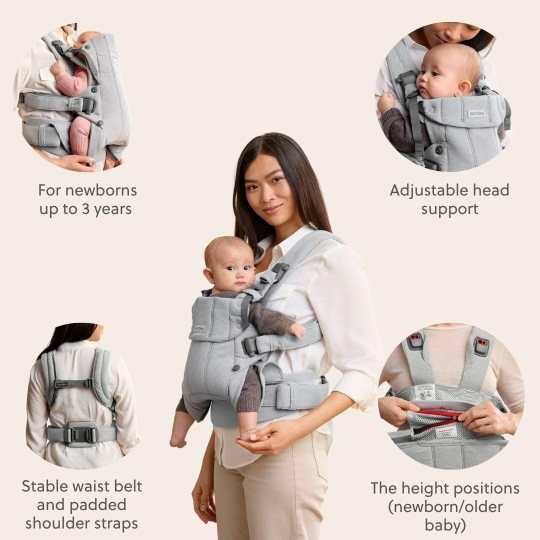 Amazon.com: BabyBjörn Baby Carrier Harmony, Light Gray, Woven