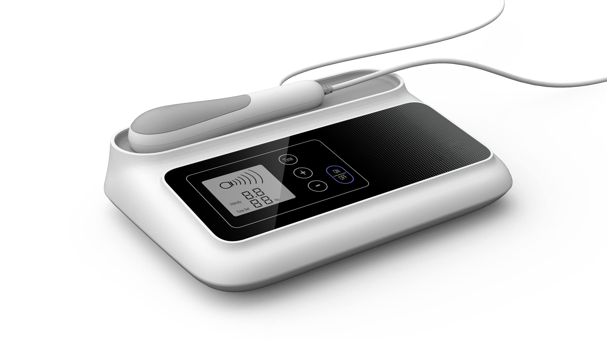 Macchina Per Terapia Ad Ultrasuoni, Dispositivo Portatile Per Massaggio Per Sollievo Muscolare e Articolare, Ingranaggi Di Regolazione a 3 Livelli (Bianco-CS01)