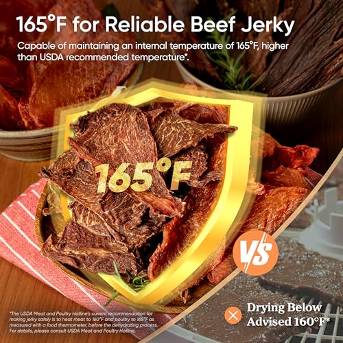COSORI Food Dehydrator for Jerky, Large Drying Space with 6.48ftยฒ, 600W Dehydrator Machine, 6 Stainless Steel Trays, 48H Timer, 165ยฐF Temperature Control, Yogurt Maker, for Herbs, Meat, Fruit