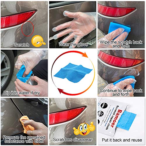 Bamoer [Upgraded Scratch Remover Cloth,Multipurpose Car Paint Scratch Repair Cloth,Car Scratch Removal Cloth,Magic Paint Scratch Remover for Surface Repair,Scuffs Remover,and Strong Decontamin - Thumbnail 6