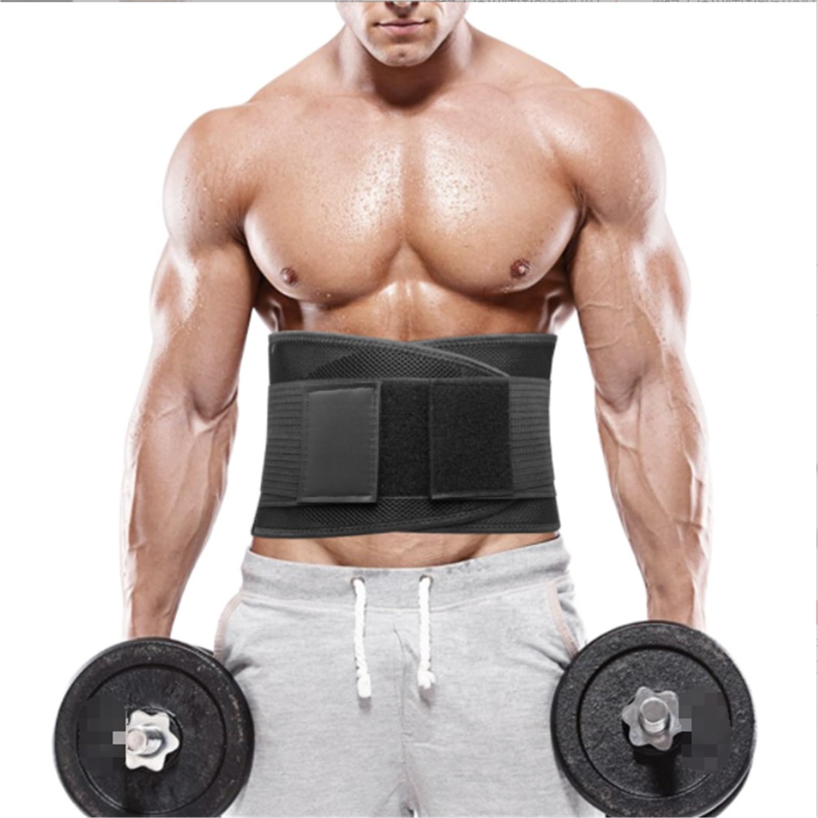 Fascia Lombare Cintura in Vita Traspirante for Fitness di Supporto in, Sportiva for Modellare Il Corpo Supporto Schiena(Large)