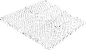 Socpuro Organizador de gaveta de especiarias, 4 camadas - pacote com 8 organizadores de temperos de acrílico transparente, bandeja expansível de 28 a 55 cm para cozinha para bancada de gaveta