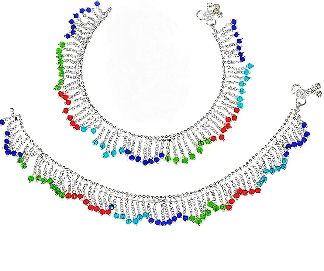 See full amazon price history chart for Indian Traditional White Metal Anklets Payal Pair for Women Girls Fancy Collection with Silver Plating Attached Ghungroo Fashion Designer Barefoot Foot Jewelry (Multicolor) Indian Traditional White Metal Anklets Payal Pair for Women Girls Fancy Collection with Silver Plating Attached Ghungroo Fashion Designer Barefoot Foot Jewelry (Multicolor) (B0B6QCPTGK) Amazon Price History, Amazon Price Tracker