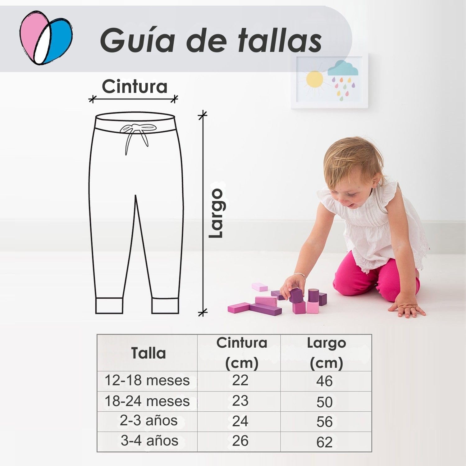 Lovjoy Pantalones Jogger bebés niñas/Pantalones Informales / 100% algodón, Suaves y cómodos