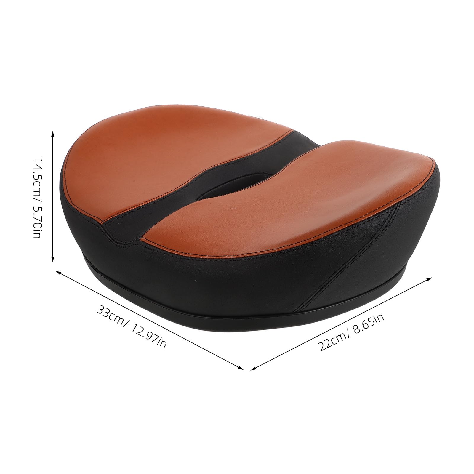 Luxshiny Siège de Vélo Surdimensionné sans Nez en Mousse de Polyuréthane pour Vélos Électriques et Bicyclettes, Coussin Rembourré Antichoc Facile à Nettoyer et Confortable