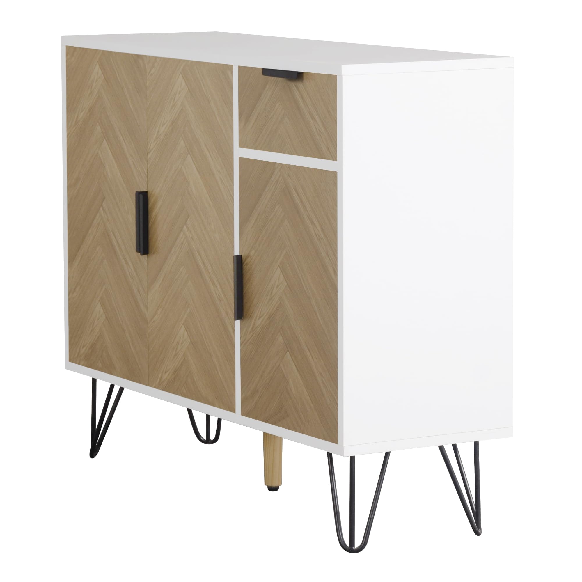 Armadio moderno e versatile, con cassetto e ripiani regolabili in altezza, 70 x 90 cm (bianco)