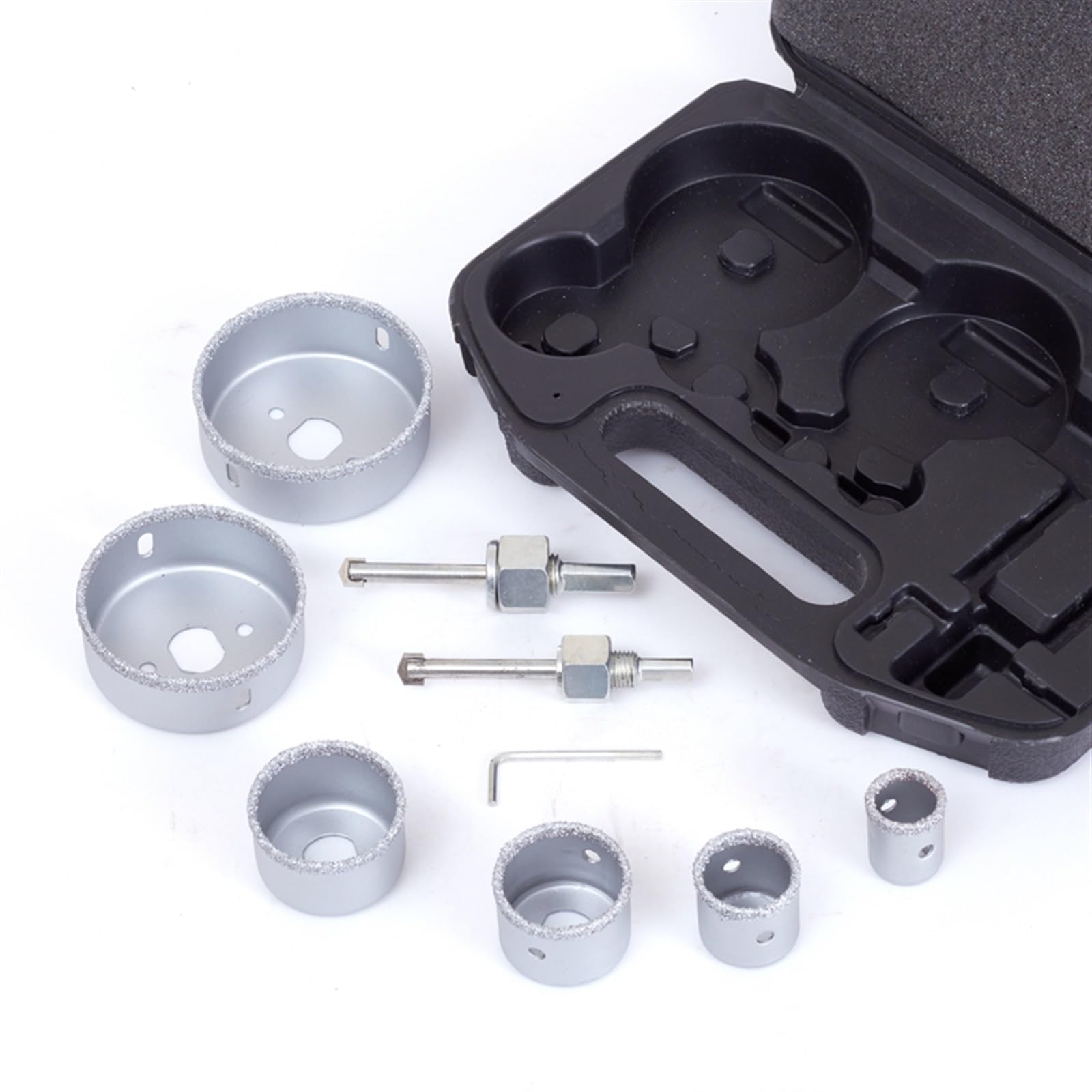 Windzerdong 9pcs/Set 22mm-73mm Carbide Alloy Hole Saw Drill bit Set Tile Marble Glass Ceramic Hole Cutter Power Tool Drill bit