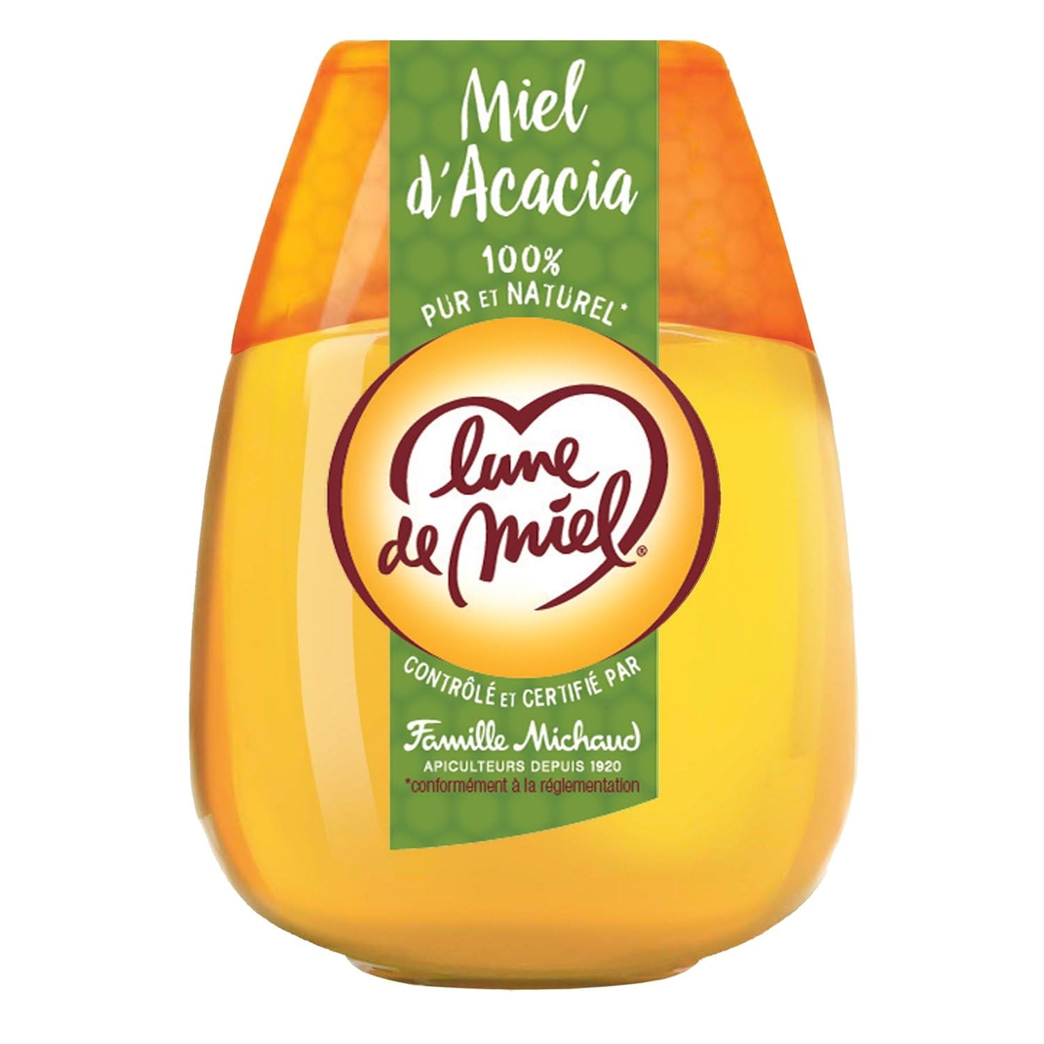 Un miel doux et floral pour toute la famille — LUNE DE MIEL Miel Acacia Liquide, Pot de 450g - Lot de 3