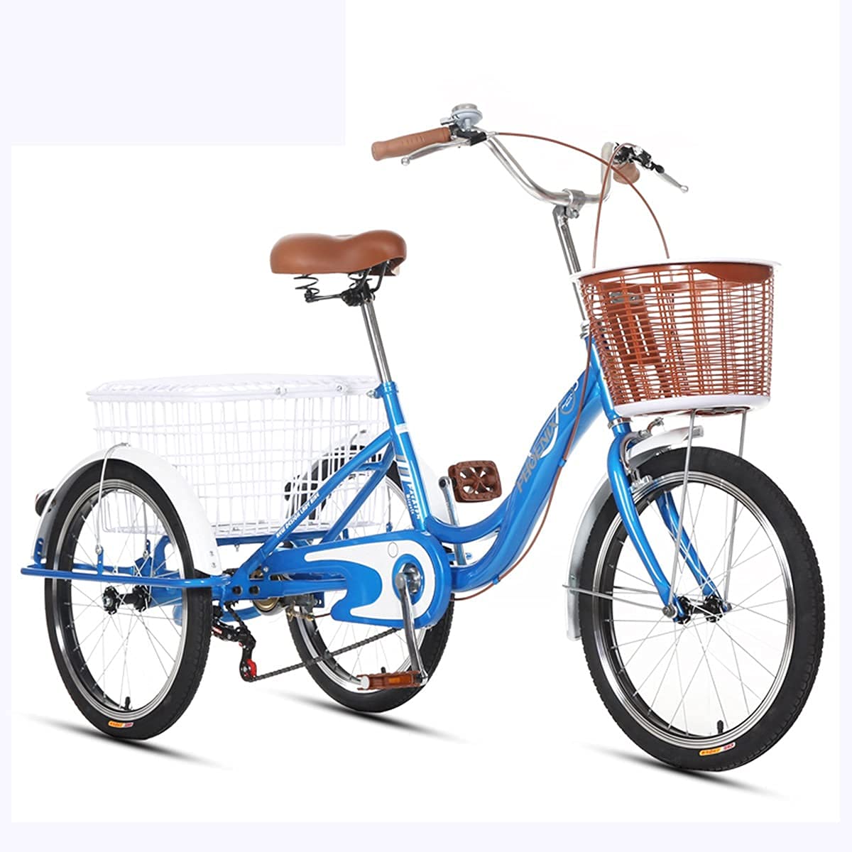 青色三輪自転車 メッシュバスケット付き 青色三輪自転車 メッシュバスケット付き