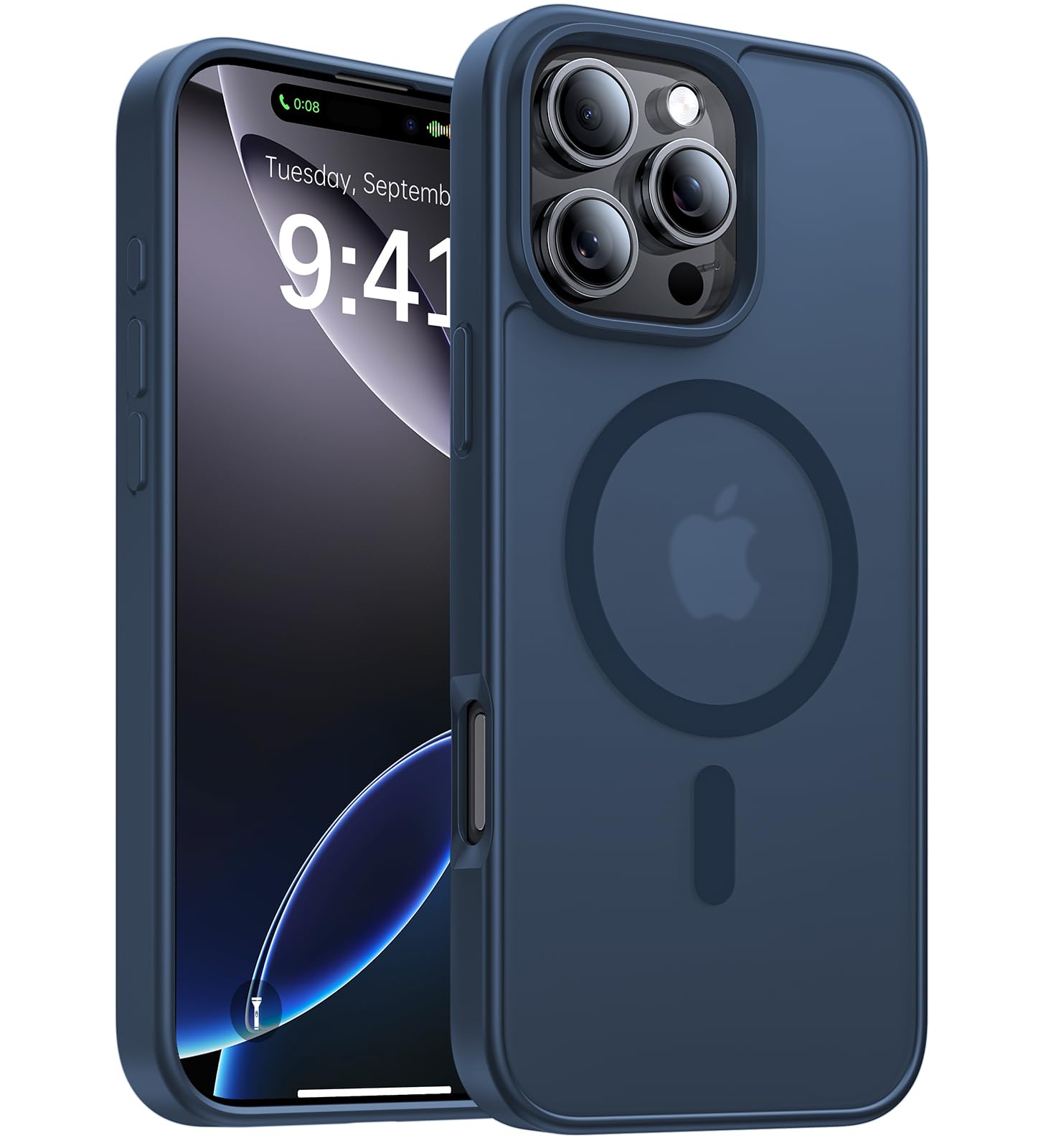 KCQNine Magnetic for iPhone 16 Pro Max Case, [Compatible with MagSafe][Military-Grade Drop Protection][Anti-Yellowing]Shockproof Translucent Matte