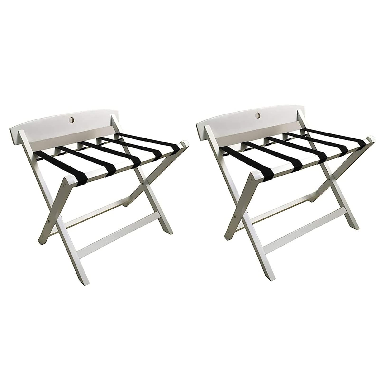 Porta Maletas Hotel - Paquet de 2 Soporte Maletas Plegable, Reposa Maletas Madera con Respaldo, Viajes Titular Bolsa, Equipaje Bastidores de Almacenamiento, para Hogar Habitación de Invitados
