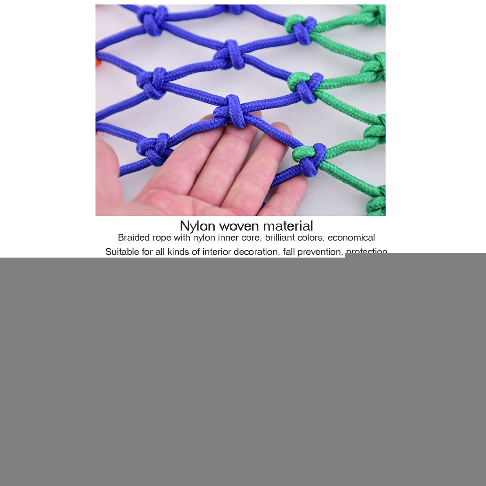 Filet De Protection, Barriere De SéCurité, Barriere De Securite Enfant Escalier, Espacement 6cm, diamètre de corde 6mm, pour La Sécurité Des Enfants/Animaux/Jouets(Size: 4 * 4m/13.12 * 13.12ft)
