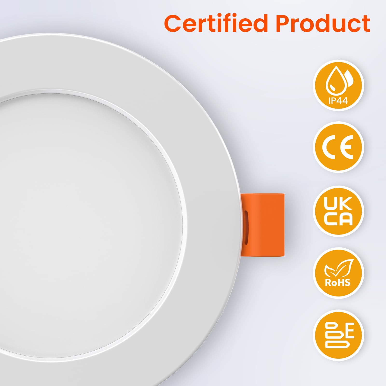 Spot LED Encastrable 7W 600LM, IP44 éclairage Encastré Spot de Plafond,[2700-4100-6500K] [Ultra-mince 27mm] [Lot de 6], AC220-240V, pour Salle de Bain Salon Cuisine