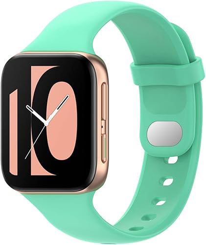 FitTurn Compatible con reloj Oppo de 1.614in y 1.811in, correa de silicona de repuesto para mujereshombres, accesorios de reloj de color con botĂłn FitTurn Compatible con reloj Oppo de 1.614in y 1.811in, correa de silicona de repuesto para mujereshombres, accesorios de reloj de color con botĂłn