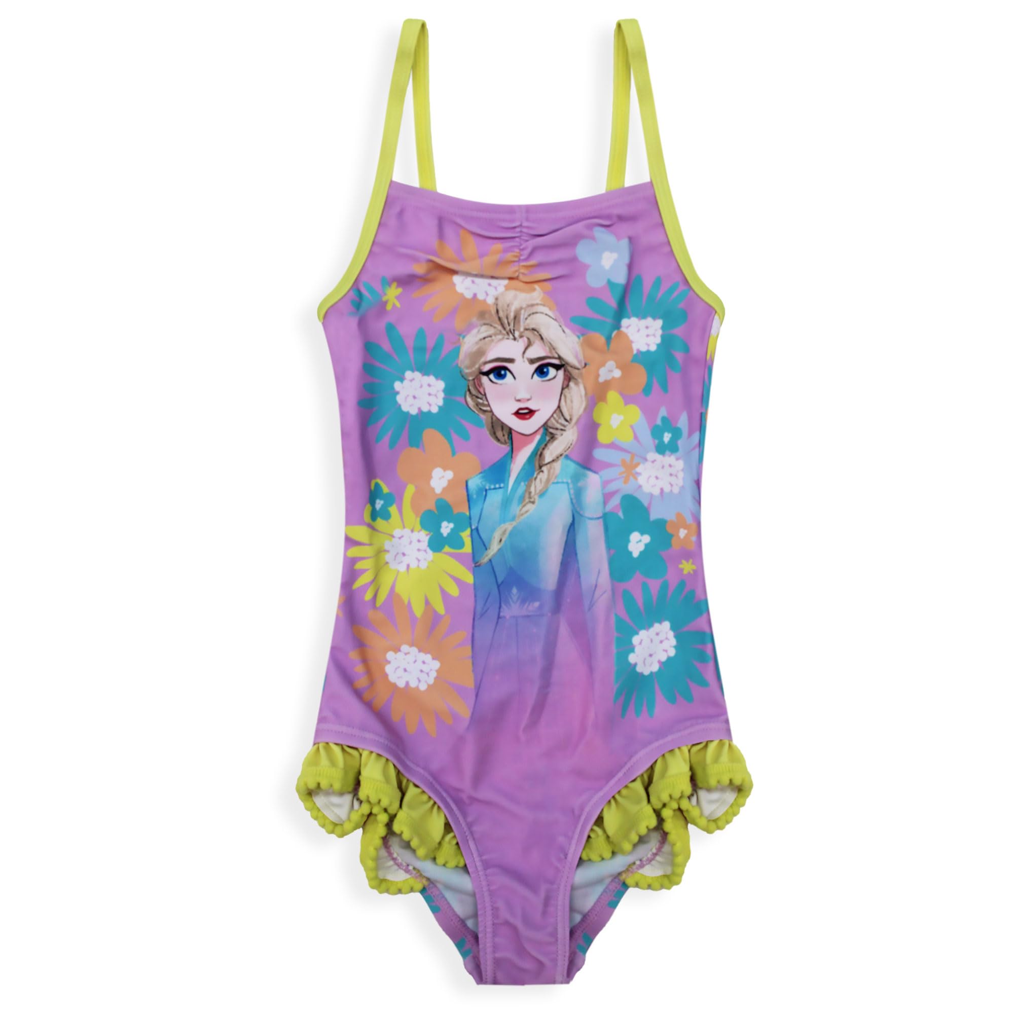Disney Bañador de playa para niña Frozen Elsa 1 pieza con volantes 6664