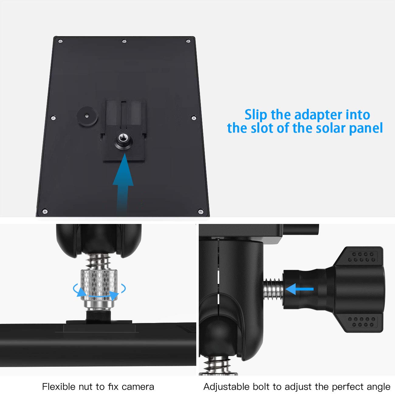 Soporte De Canalón Para Panel Solar Ring De HOLACA | Rotación 360° E Inclinación De 180°, Fácil Instalación Y Ajuste Angulares