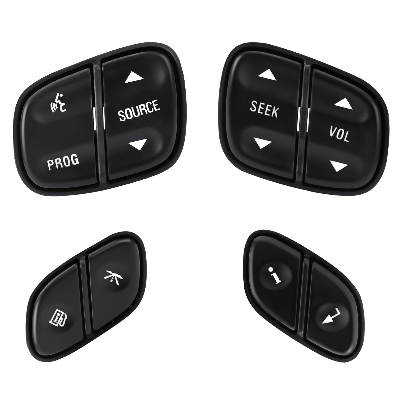 LCWRGS Steering Wheel Control Switch Button Compatible with 2003-2009 Chevy Silverado Suburban Tahoe, GMC Sierra Yukon Envoy, Cadillac Escalad,