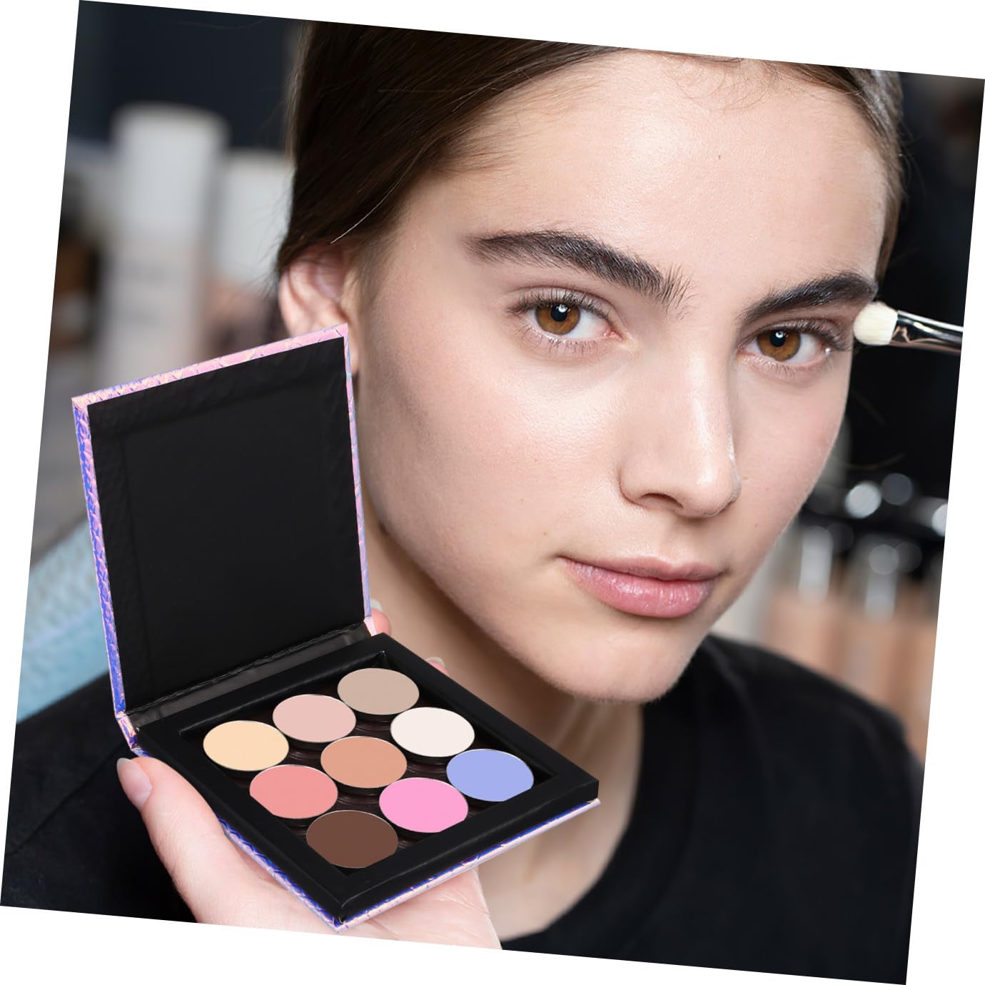 Beavorty 3 Set vassoio per il trucco vuoto ombretto tavolozza trucco magnetica kit palette vuoto per il trucco tavolozze di trucco bordo dei cosmetici condizionatore cosmetico padella