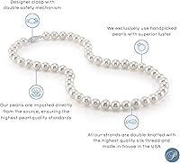 Vista 8 de The Pearl Source Sterling Silver AAAA Quality Triple Strand White Freshwater Cultured Pearl Necklace for Women