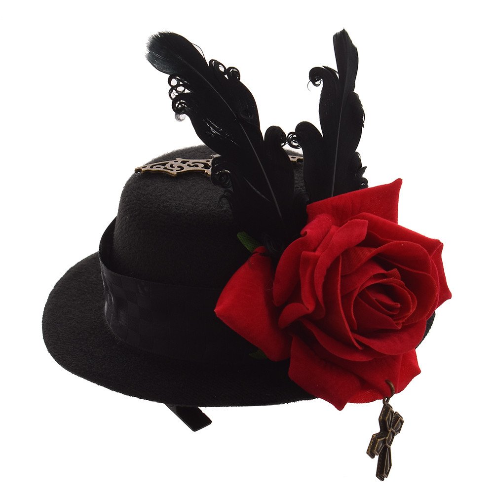 GRACEART Steampunk Mini Top Hat for Women Headwear Costume Accessories