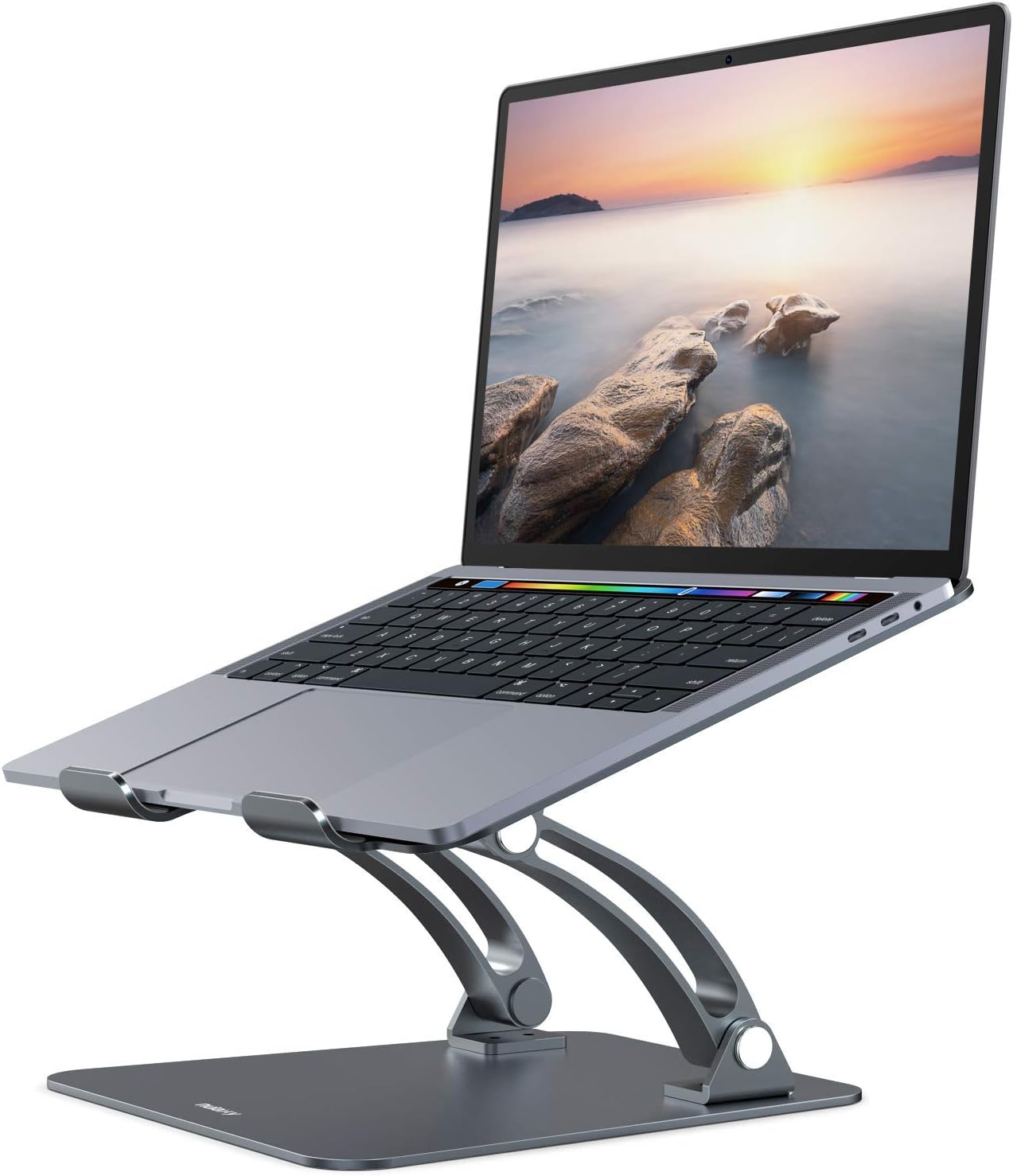 proffisy Laptop Stand Ergonomic Height Angle Adjustable Laptop Riser for Desk, with Honeycomb Heat-Vent, Compatible with MacBook, Air, Pro, Dell XPS,Alienware, All Laptops 11-17" (Space Grey)